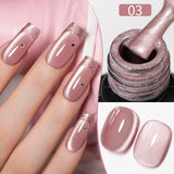 PUENTE 7.5ML Nude Shade Moonlight Cat Magnetic Gel Nail Polish Ultra-Bright Cat Eye Soak Off UV Semi-Permanent Varnish Manicure