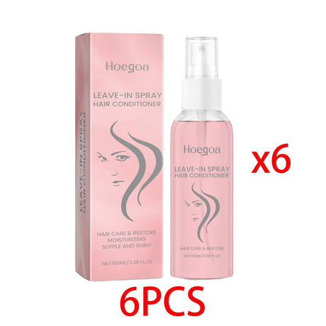 Leave-In Hair Conditioner Care Spray Wash Free Gentle Nourishing Scalp Anti Frizz Split Ends Daily Moisturizing Hair Spray 100ml
