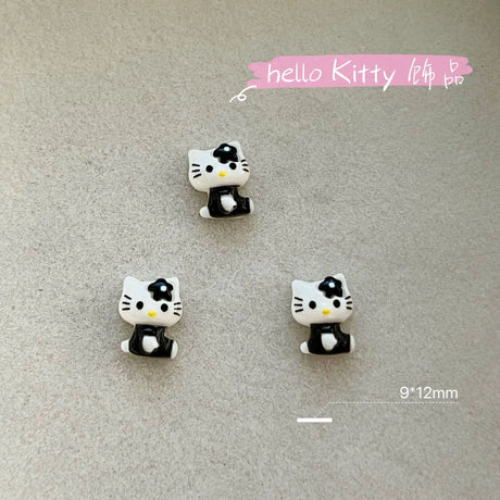 50Pcs/Pack Potdemiel cat Trendy Nail Charms - Cute Resin Cat Nail Art, Press-On Nail Decor for Kawaii Manicures