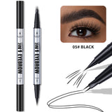 Natural Look Eyebrow Pencil Waterproof Sweat Proof Double Ended 2 in 1 Long Lasting Brow Definition Fill Shape