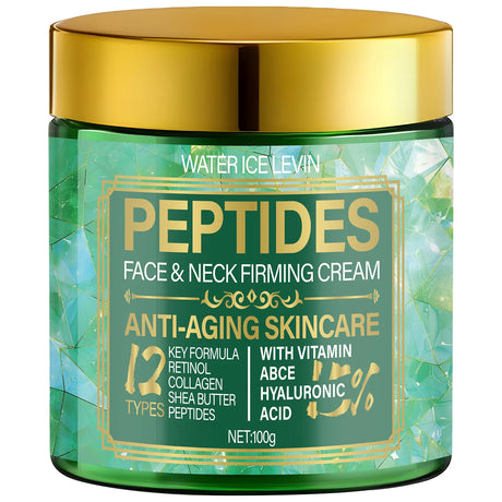 Peptides Face & Neck Firming Cream (12 Formulas), Retinol-Infused, Moisturizes for Anti-Aging Softness