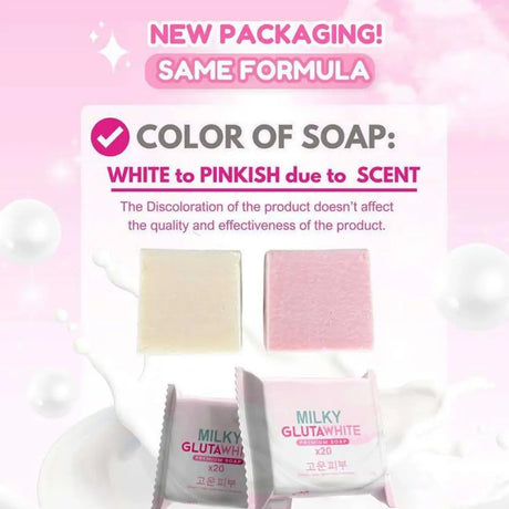1-10PCS Korean MILKY GLUTAWHITE Premium Soap 70g Deep Cleansing Nourishing Rich Foam Soap Efficient Body Face Cleansing Care