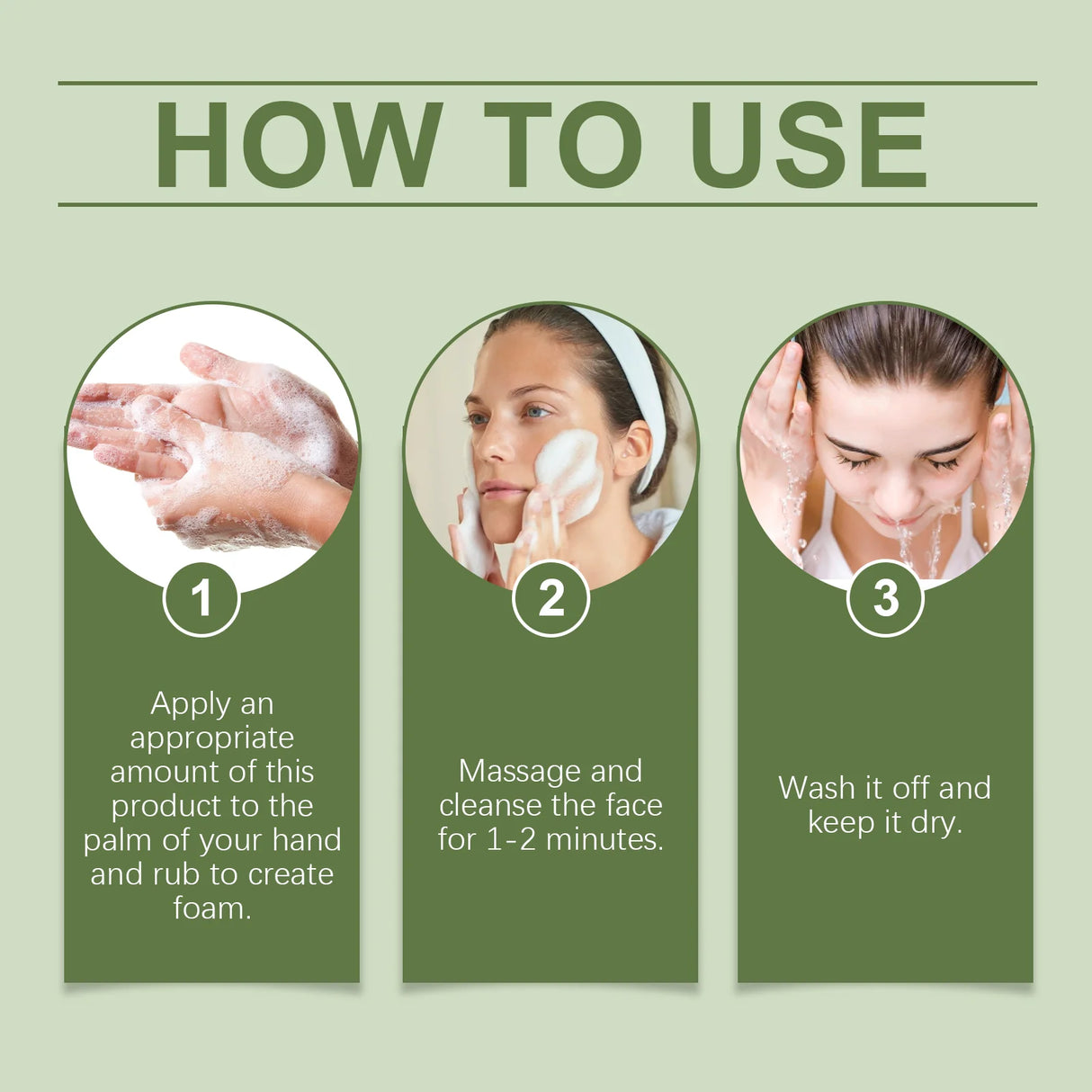 Green Tea Salicylic Acid Facial Cleanser Cleansing Pore Refining Hydrating Blackhead Removal Oil Control Non-Drying Face Wash