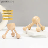 1 Pcs Neck Back 3/4-Leg Massage Roller Wooden Head Scalp Massager Octopus Claws Relax SPA Tools For Hair Growth Stress Relief