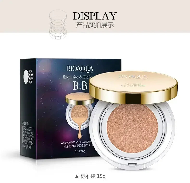 BB Air Cushion Foundation CC Cream Concealer Whitening Long Lasting Waterproof Moisturize Brighten Oil-control Makeup Cosmetics