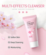 Laikou Sakura Facial Cleanser Deep Cleansing Pores Oil Control Moisturizing Brightening Face Wash Gentle For All Skin Types 50g