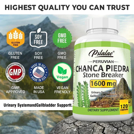 Chanca Piedra 1600mg - Kidney Support Supplement, Clears Kidney Stones and Gallstones