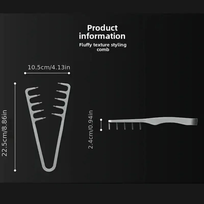 New Volumizing Wide-Tooth Hair Styling Comb Textured Styling Comb Korea Style Seam Covering Bangs Hair Combs For Men