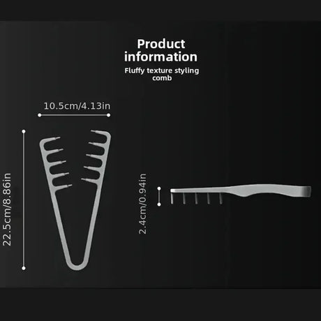 New Volumizing Wide-Tooth Hair Styling Comb Textured Styling Comb Korea Style Seam Covering Bangs Hair Combs For Men