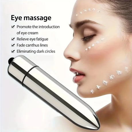 1pc Mini Vibrating Massager Facial and Eye Massage Treatment Promotes Lotion Absorption Portable for Home and Travel Beauty Tool