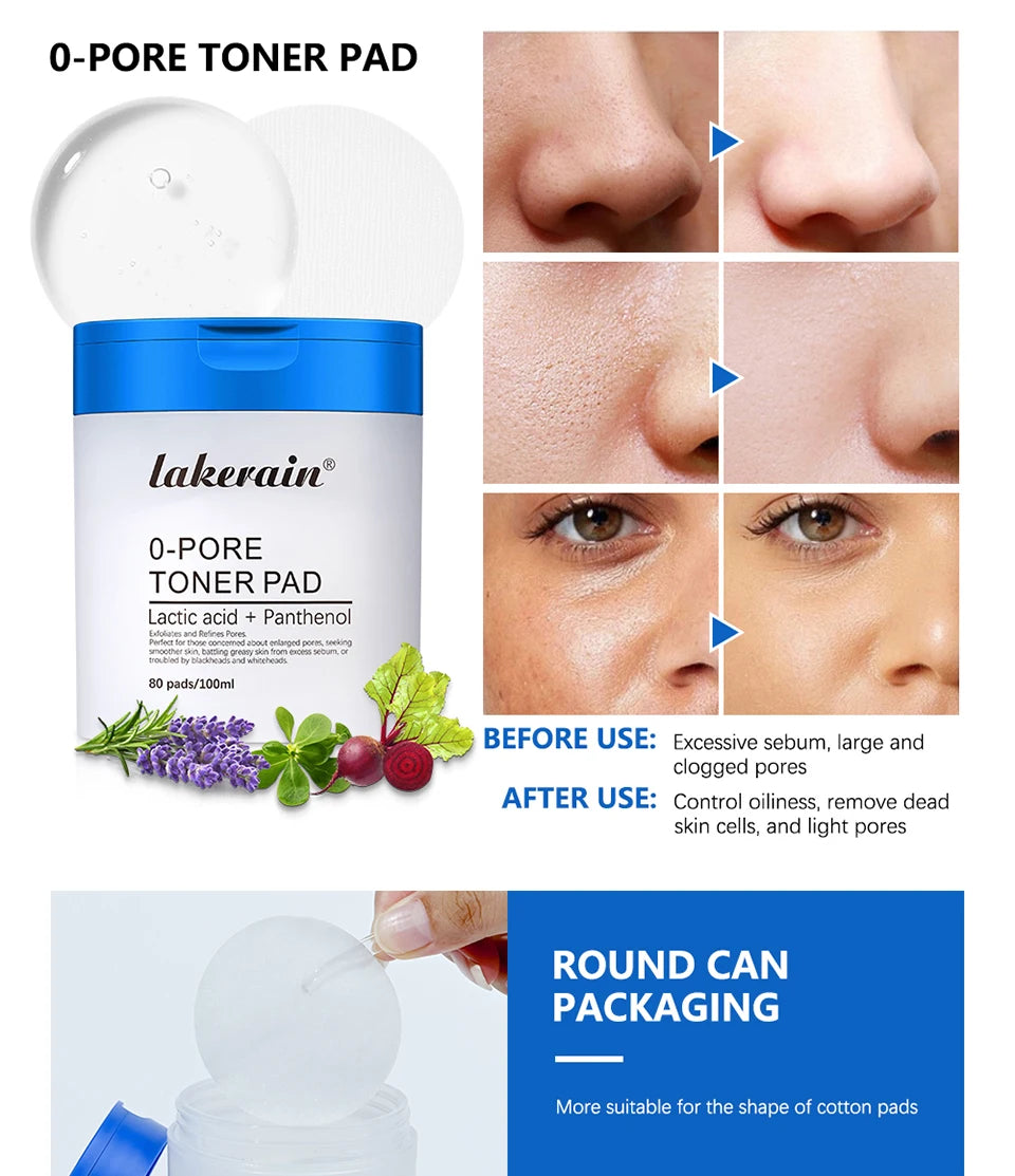 Zero Pore Toner Pads Control Oil Reduce Sebum Exfoliate Deep Clean Refines Pores Antioxidant Skincare Treatment  skincare korean