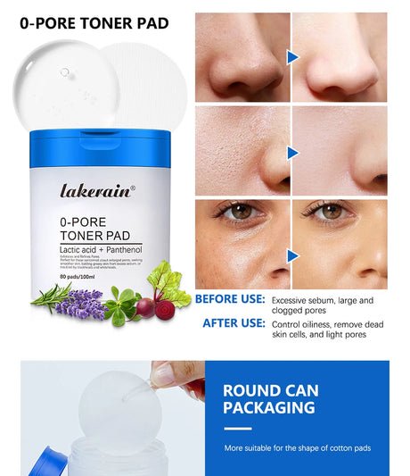 Zero Pore Toner Pads Control Oil Reduce Sebum Exfoliate Deep Clean Refines Pores Antioxidant Skincare Treatment  skincare korean