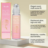 Women‘s Rose Perfume Rollerball, Light & Elegant Scent, Long Lasting & Portable for Day & Date, Fresh Natural Fragrance Gift