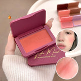 Monochrome Matte Blusher Palette Soft Silky Cheek Natural Facial Blush Rouge Plate Lasting Nude Low Saturation Powder Blush Disk