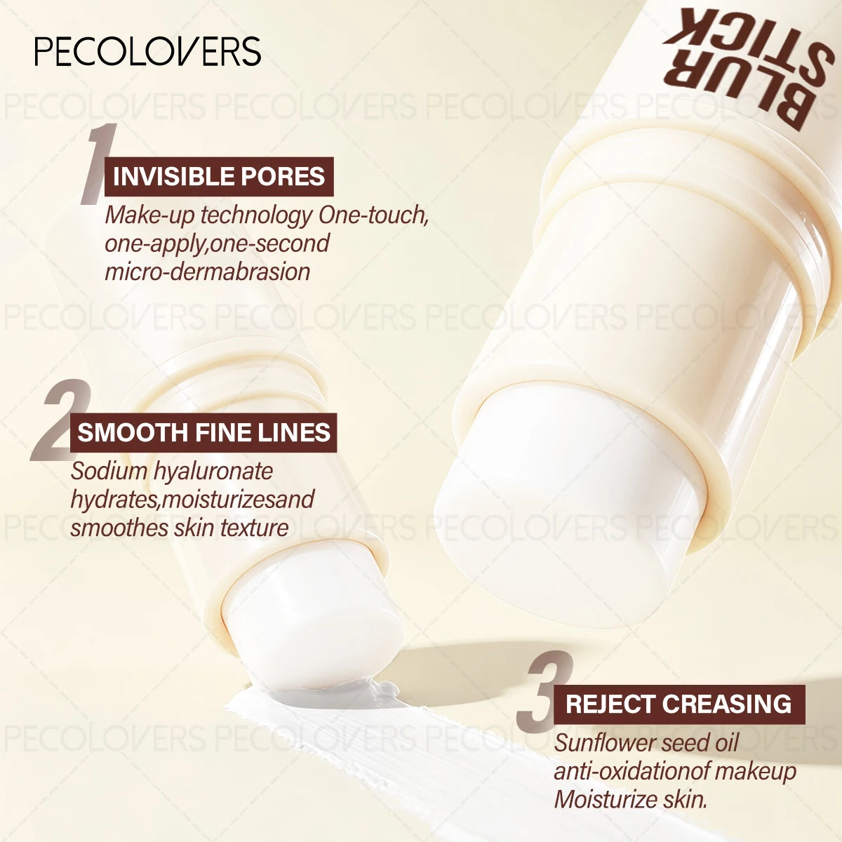 1PC Facial Primer Stick, Conceals Facial Flaws and Spots, Waterproof and Long-Lasting, for Makeup Application