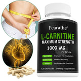 L-Carnitine Capsules, Sports Nutrition Supplement, Support Metabolism, Mental Focus, Body Condition & Muscle Wellness