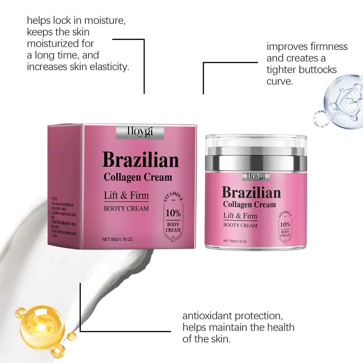 Hip Firming Cream Firming Improve Skin Sagging Increase Elasticity Tighten Lotion Shaping Lift up Buttock Massage Care for Women