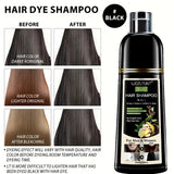 200ml 3 In 1 Natural Herbal Hair Dye Shampoo Black Dark Brown Cover Gray Deep Nourishing Fast Hair Coloring Cream for Women Men