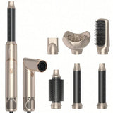Six-In-One Hot Air Comb Foldable Curling Iron Hair Dryer Straight Roll Multi-Function Portable Hair Dryer