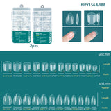 Nailpop 120pcs/box Gel X Nail Tips Medium Short Shape Almond/Square/Soft Gel Nail Tips False Nails Soak Off Easy Nail Extensions