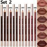 6pcs/Set Lip Liner Set & Long Lasting Matte Waterproof Lipstick Lipliner Lipstick Set Women Lips Makeup Cosmetics