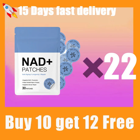 30PCS NAD+ Body Management Patch Easy To Use Skin Friendly Daily Body Care Support Sticker For Daily Wellness Use
