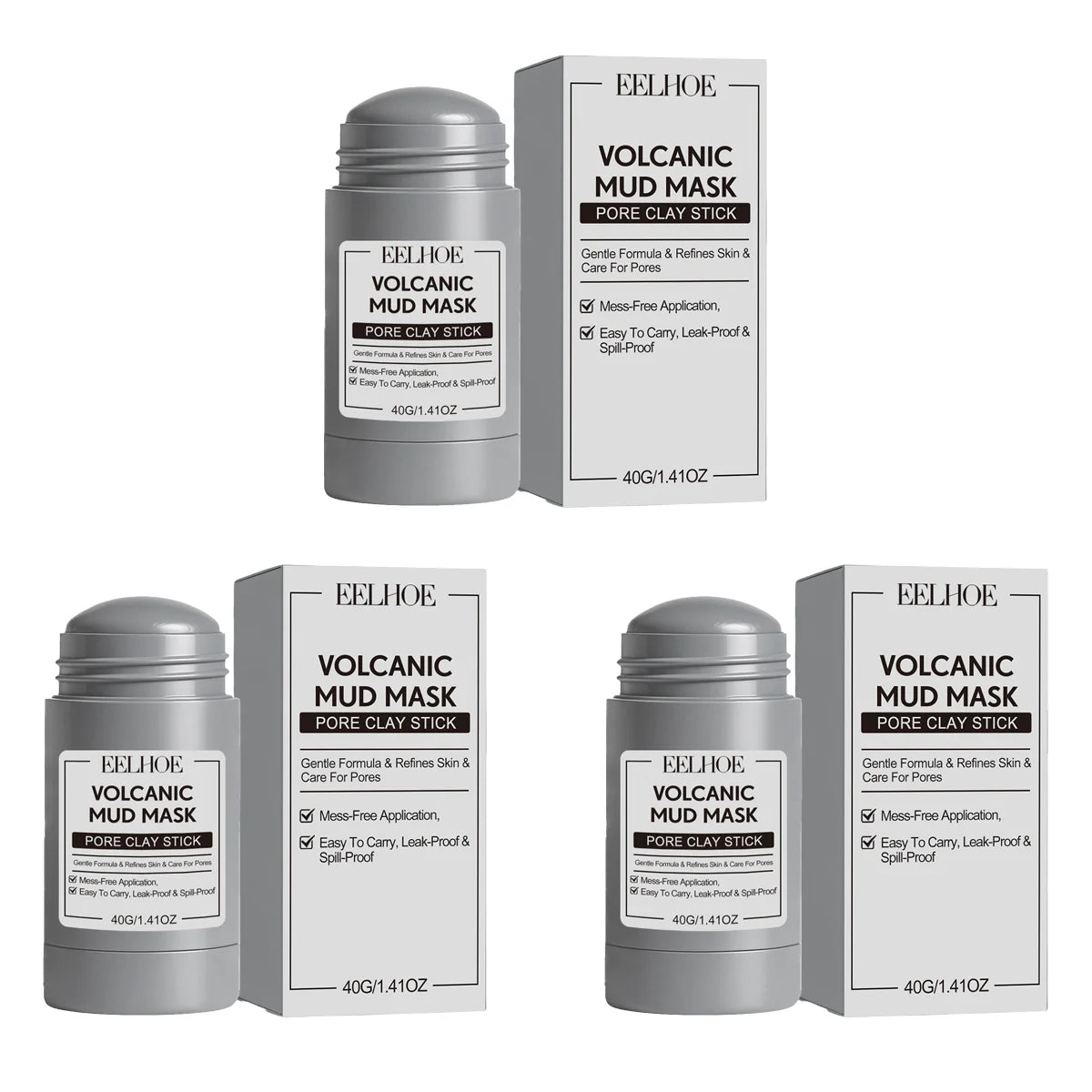 Alaska Volcano & Green Tea Deep Pore Cleansing Mask Stick Blackhead Remover&Oil Control Exfoliating Clay Mask for All Skin Types