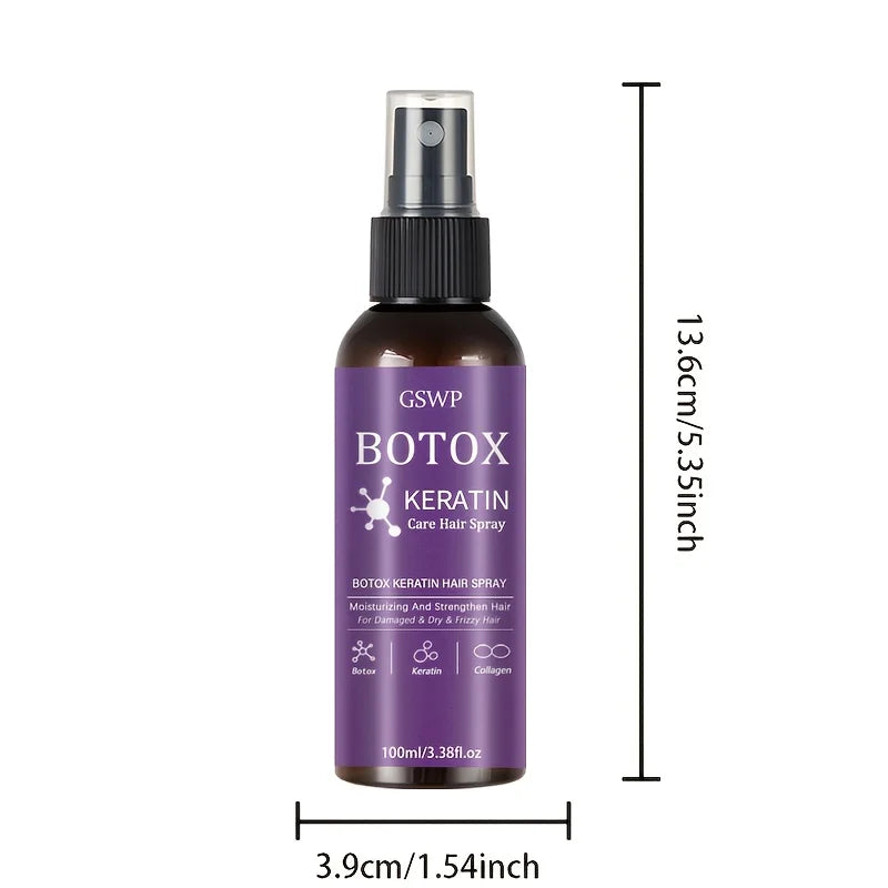 GSWP Botox Keratin Treatment Hair Spray, moisturizes and strengthens hair, reduces tangles, split ends, no need towash.100/200ml