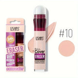 12 Color Liquid Concealer Moisturizing Rotating Sponge Head Concealer Long Lasting Lightweight Multi-use Foundation Makeup