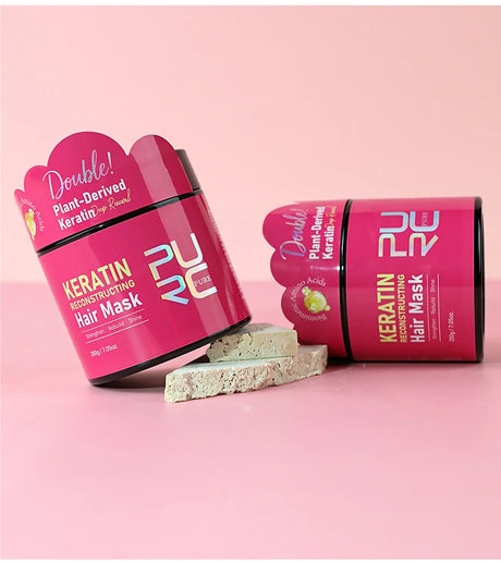 PURC Keratin Reconstruction Hair Mask Smoothing Softness Reduces Dryness Frizz Collagen Nourish Hair Conditioner 200g