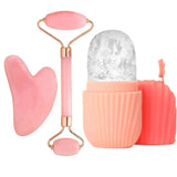 1/2/3pcs Ice Face Roller Facial Skincare Ice Roller Set,Facial Roller GuaSha FaceTool Set,Face Massage Roller Lifting Contouring