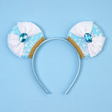Newest Festival Party Cosplay Mouse Ears Headband 3.3" Ears Glitter Hairband Without Bow For Boys DIY Cartoon Hair Accessories