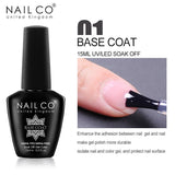 NAILCO 15ml HEMA FREE TPO FREE Top Base Coat Nail Gel Polish Supplies Vernis Semi Permanent Nail Art Manicure Gel Ongle UV Nails