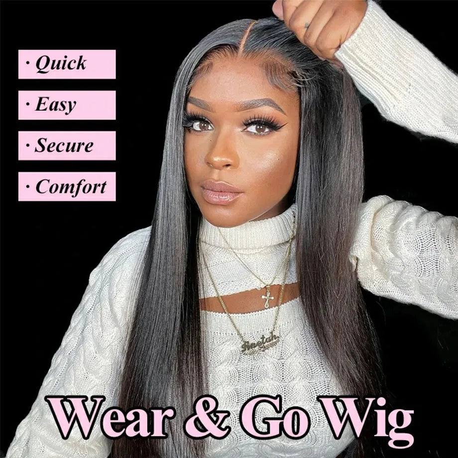 Bone Straight Glueless Wigs Human Hair Ready To Wear Brazilian Lace Front Human Hair Wigs 13x4 13x6 HD Lace Frontal Wig 5x5 Wig
