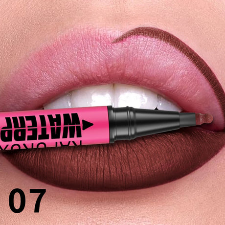 Lip Liner Waterproof, Sweatproof, Matte Multi-color Correcting Liquid Lipstick Pen Sexy Red Brown Lip Makeup for Women Gifts