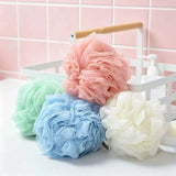 Solid Color Hanging Bath Ball Non-Dispersible Foaming Bath Flower For Home Shower Cleansing Hanging Rope Bath Ball Solid Color