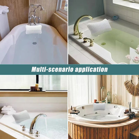 Bone Shaped Quick Drying Bathtub Pillow, Bathroom Shower Headrest, Machine Washable Bathtub Pad, SPA Shower Bathtub Pillow