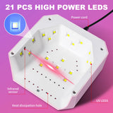 Portable Nail Dryer Lamp UV Light For Nails Eyes Protection 21LEDs UV Lamp for Gel Nails Polish Curing Dryer Home Salon Tool USB