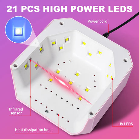 Portable Nail Dryer Lamp UV Light For Nails Eyes Protection 21LEDs UV Lamp for Gel Nails Polish Curing Dryer Home Salon Tool USB
