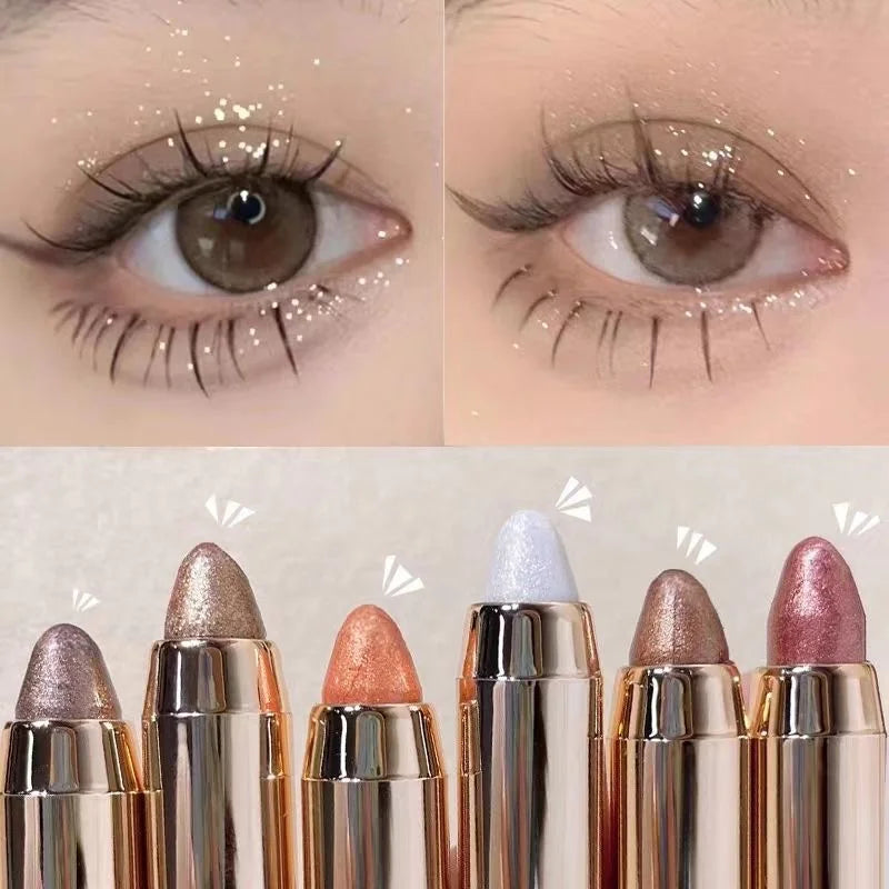 Dual-ended highlighter eyeshadow pencil pearlescent,delicate,shimmering, brightening,long-lasting,non-smudging eyeshadow stick