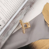 New Fashion Simple Hair Clip Mini Metal Hair Claw Non Slip Hollow Gold Geometric Barrettes Sweet Daily Hair Accessories