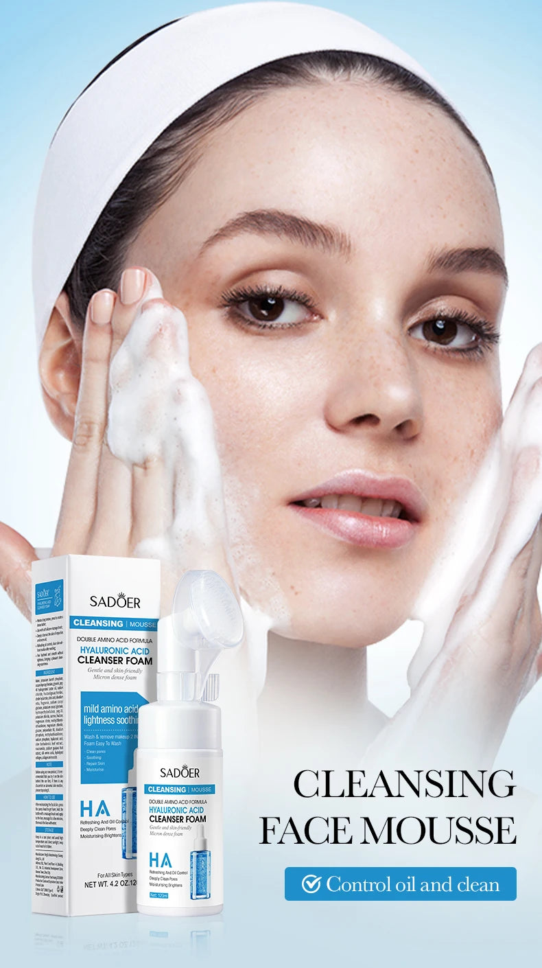 Facial Cleanser Face Wash Foam Face Massasge Facial Hydrating Moisturizing Skin Products Mossee Cleansing Care