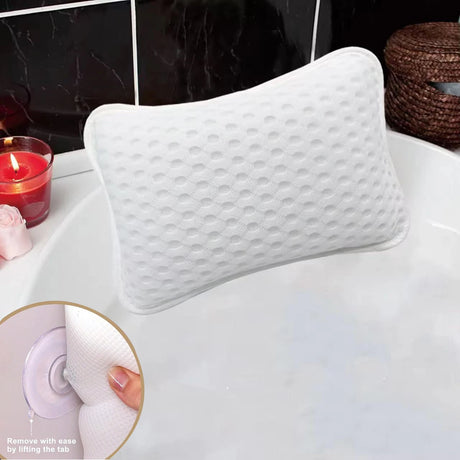 Bone Shaped Quick Drying Bathtub Pillow, Bathroom Shower Headrest, Machine Washable Bathtub Pad, SPA Shower Bathtub Pillow