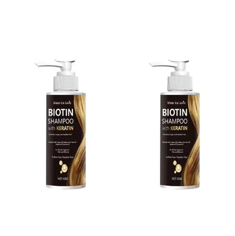 Water Ice Levin Biotin & Keratin Shampoo, Sulfate/Paraben Free, With Nourishing Oils, For Longer Healthier Hair, All Hair Types