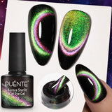 PUENTE 7.5ML Nude Shade Moonlight Cat Magnetic Gel Nail Polish Ultra-Bright Cat Eye Soak Off UV Semi-Permanent Varnish Manicure