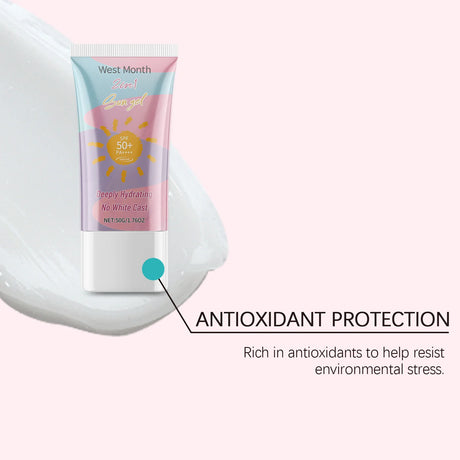 West&Month 2 In 1 UV Protection Body Face Lotion Lightweight Fast Immediate Absorption Long Lasting Hydrating Nourishing Cream Powerful Antioxidant Barrier Protection Against UVA UVB Non Greasy Daily Sun Skin Care Moisturizer