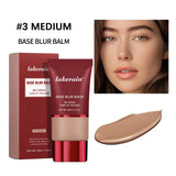 5 Colors Matte Liquid Foundation Base Sweat Resistant Smooth Cover Blemish Pores Natural Matte Finish Lightweight Face Makeup Cosmetic Base