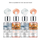 JUINHOU Dual Phase Face Serum Kit Hyaluronic Acid Day Care Retinol Night Care Hydrate Anti Wrinkle Texture Daily Face Skin Serum