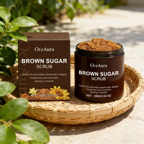 OceAura 100g Natural Brown Sugar Scrub 100g Exfoliating Body Nourishing Deep Clean Pore Shrinking Skin Refreshing