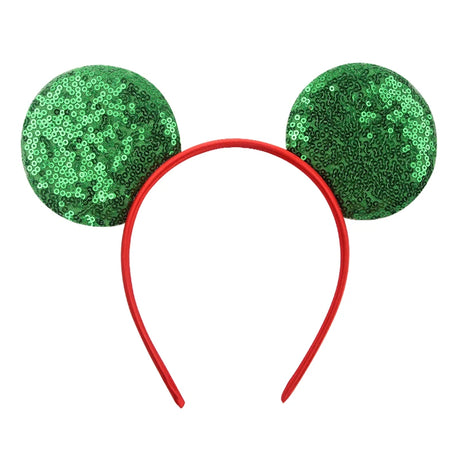 Newest Festival Party Cosplay Mouse Ears Headband 3.3" Ears Glitter Hairband Without Bow For Boys DIY Cartoon Hair Accessories